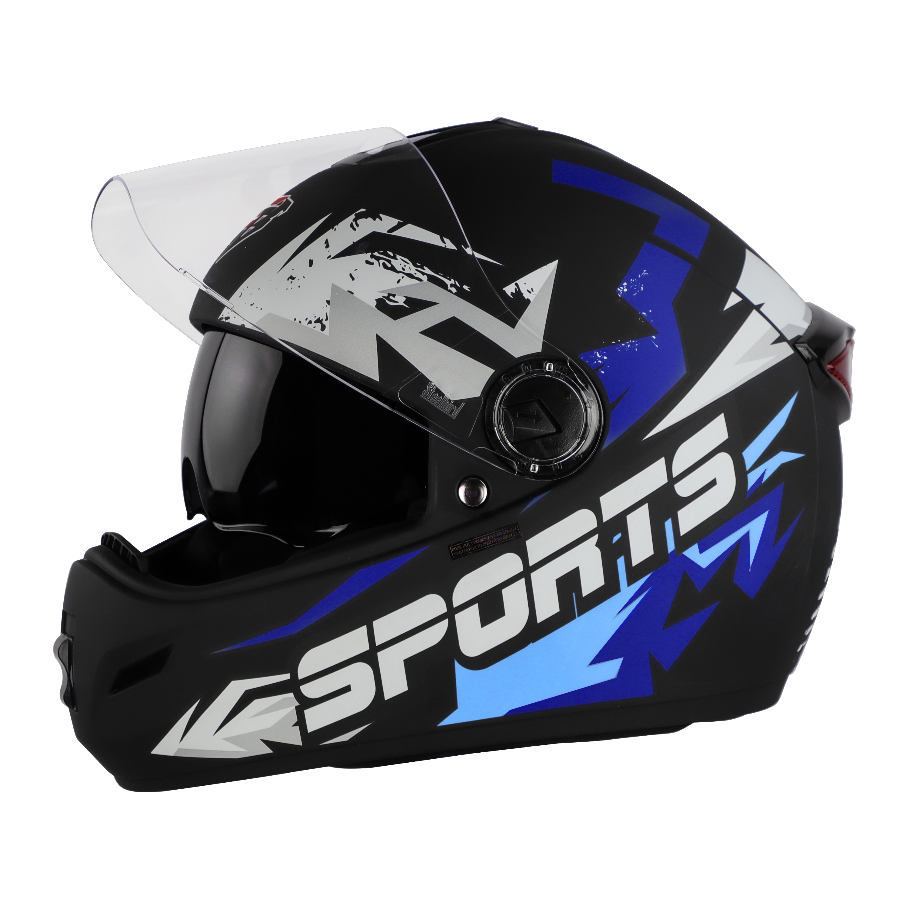 SBH-34 Sports Reflective Glossy Black With Blue